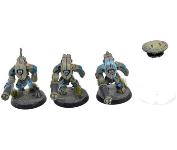 TAU EMPIRE 3 Xv25 Stealth Battlesuits With Drones #2 WELL PAINTED Warhammer 40K