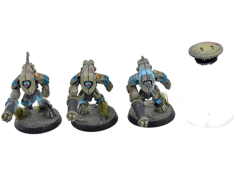 Games Workshop TAU EMPIRE 3 Xv25 Stealth Battlesuits With Drones #2 WELL PAINTED Warhammer 40K