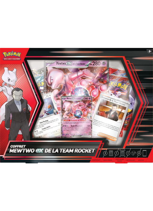 Pokemon French Team Rocket's Mewtwo Ex Box