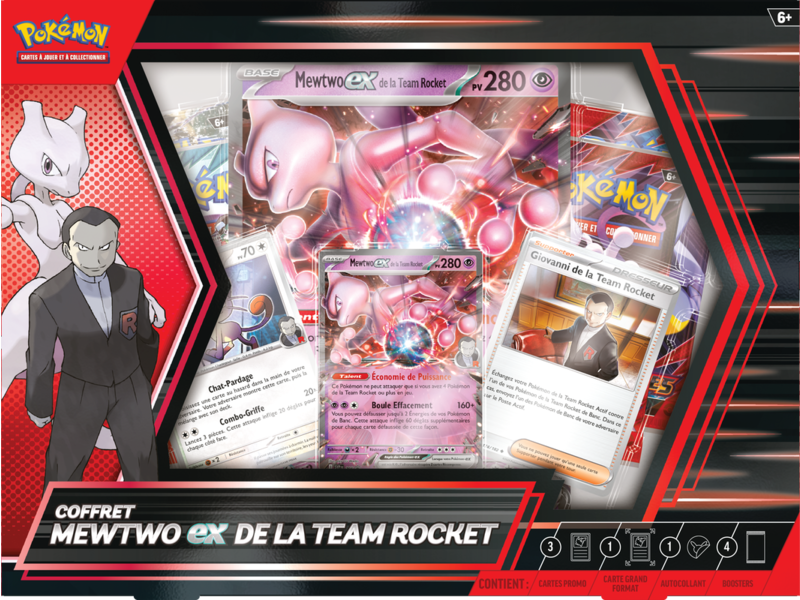 Pokémon Trading cards Pokemon French Team Rocket's Mewtwo Ex Box