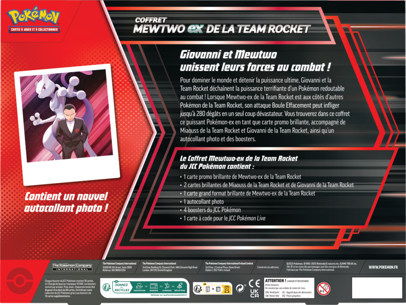 Pokémon Trading cards Pokemon French Team Rocket's Mewtwo Ex Box