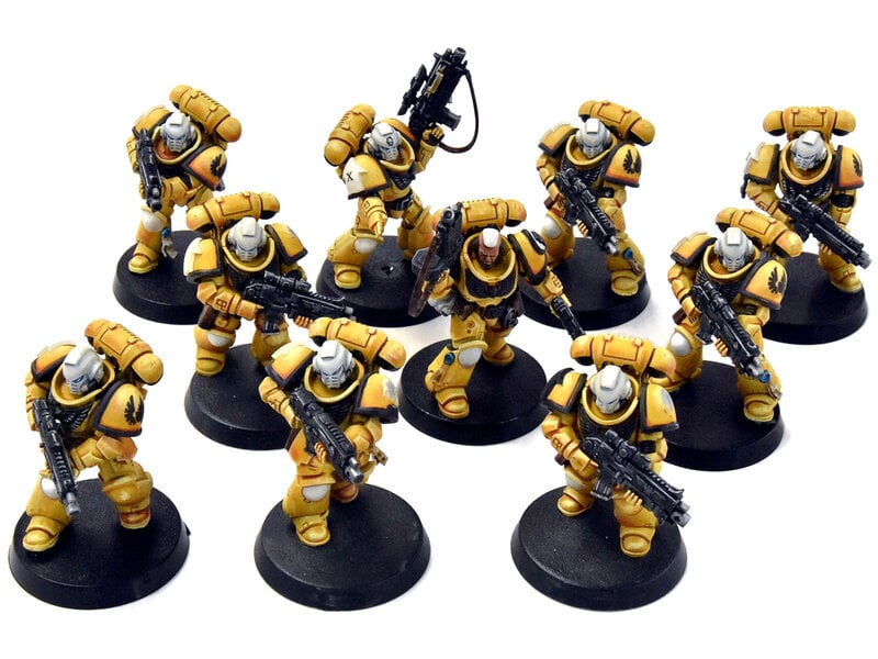 Games Workshop SPACE MARINES Imperial Fists 10 Intercessors #2 WELL PAINTED Warhammer 40K