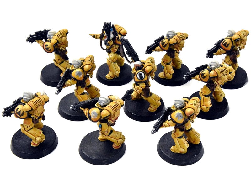 Games Workshop SPACE MARINES Imperial Fists 10 Intercessors #2 WELL PAINTED Warhammer 40K
