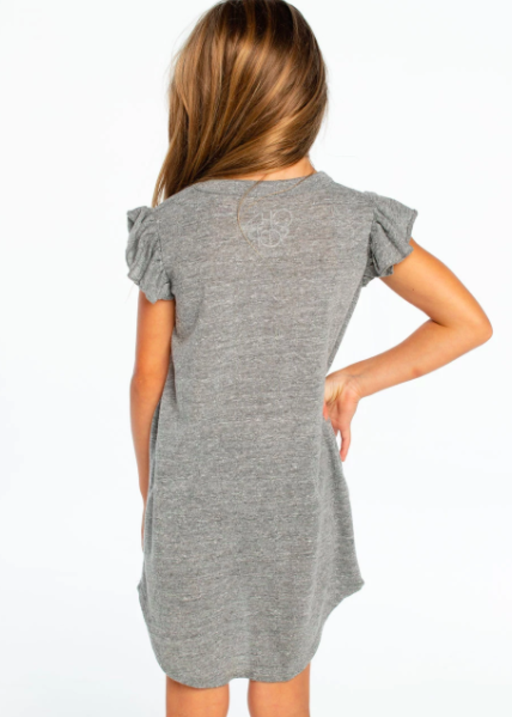 Chaser Triblend Flutter Sleeve Shirttail Dress