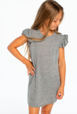 Chaser Triblend Flutter Sleeve Shirttail Dress