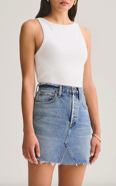 agolde denim skirt