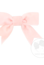 Wee Ones Mini Velvet Two-Loop Bow with Fancy Cut Tail