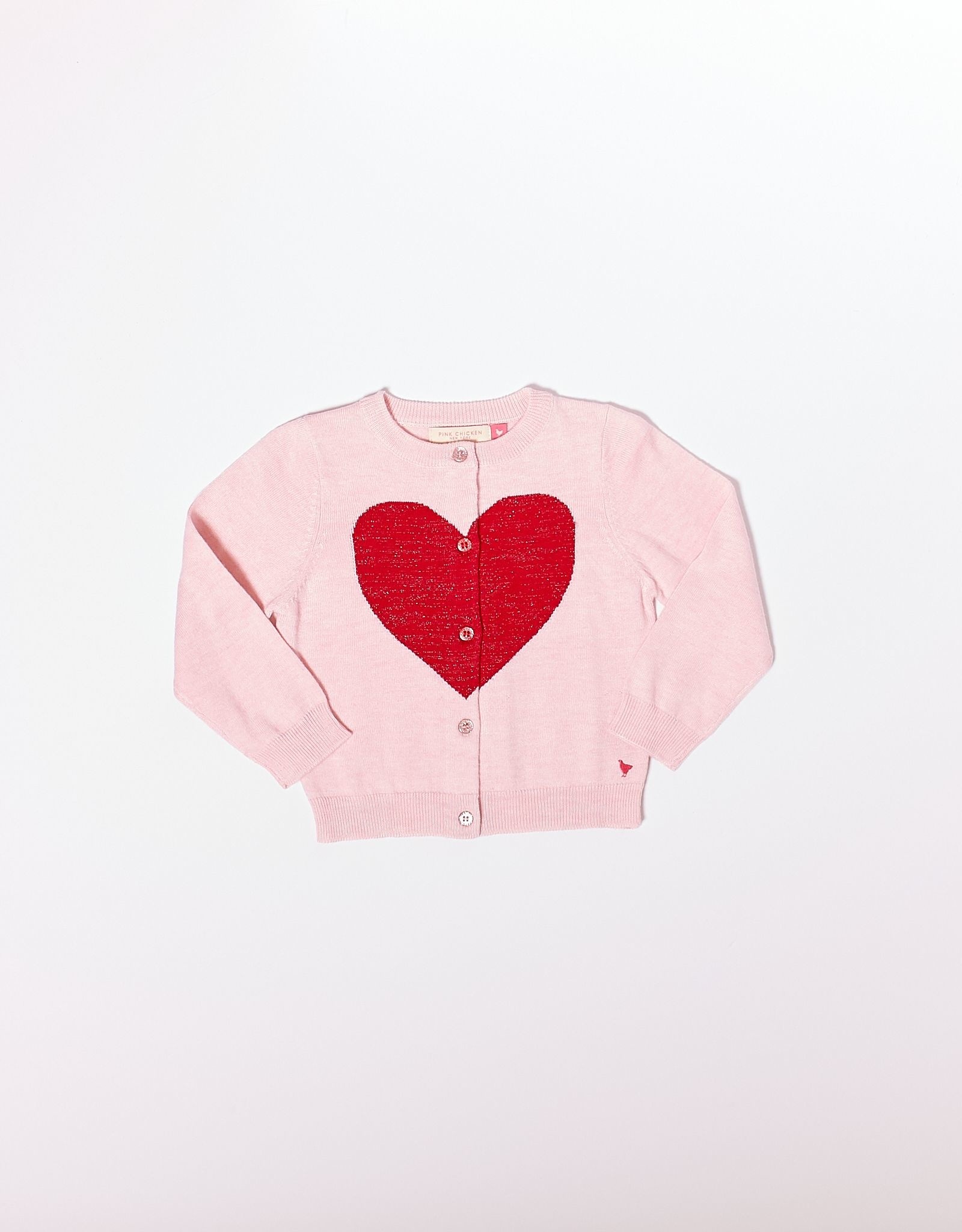 pink heart sweater