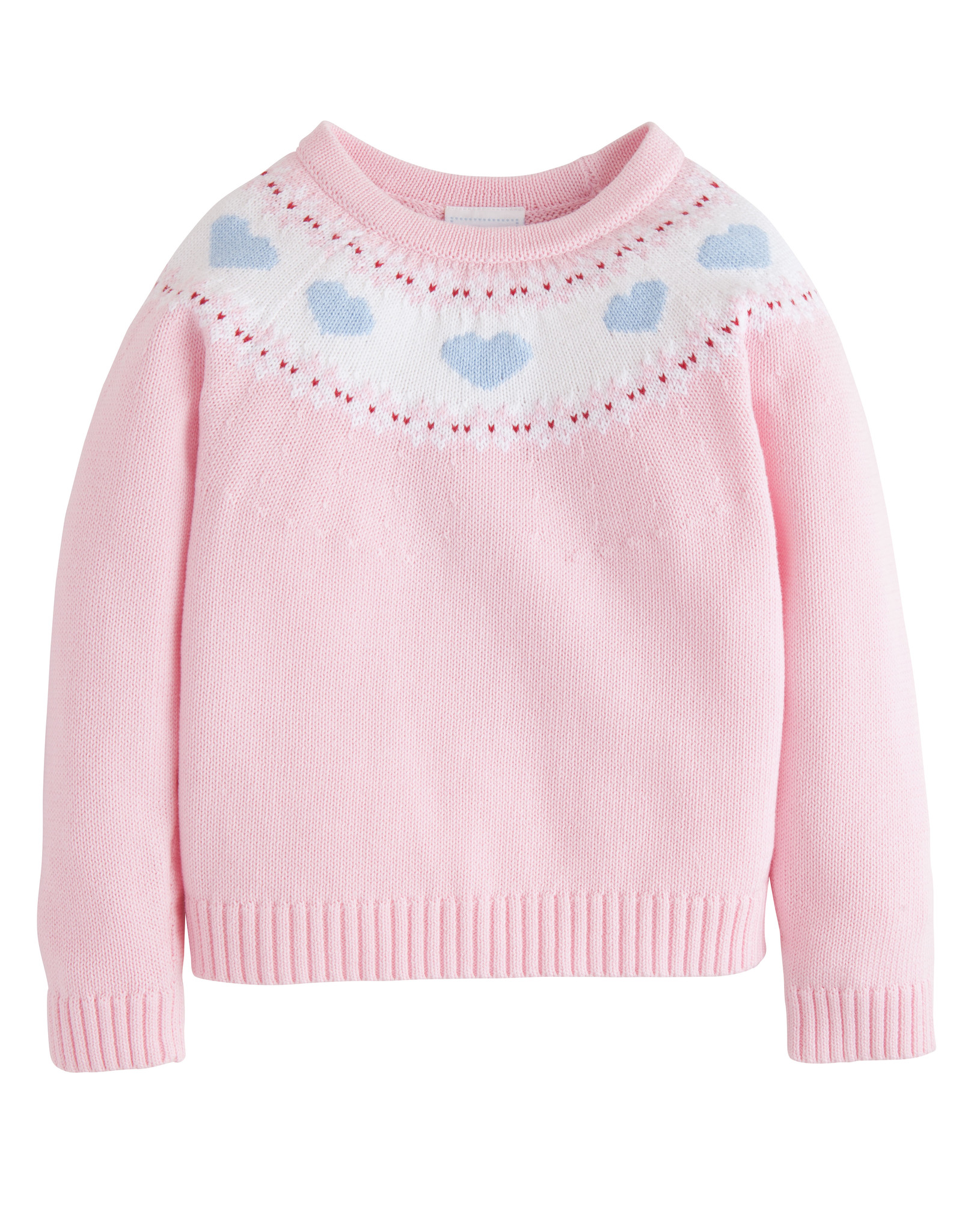 fair isle heart sweater