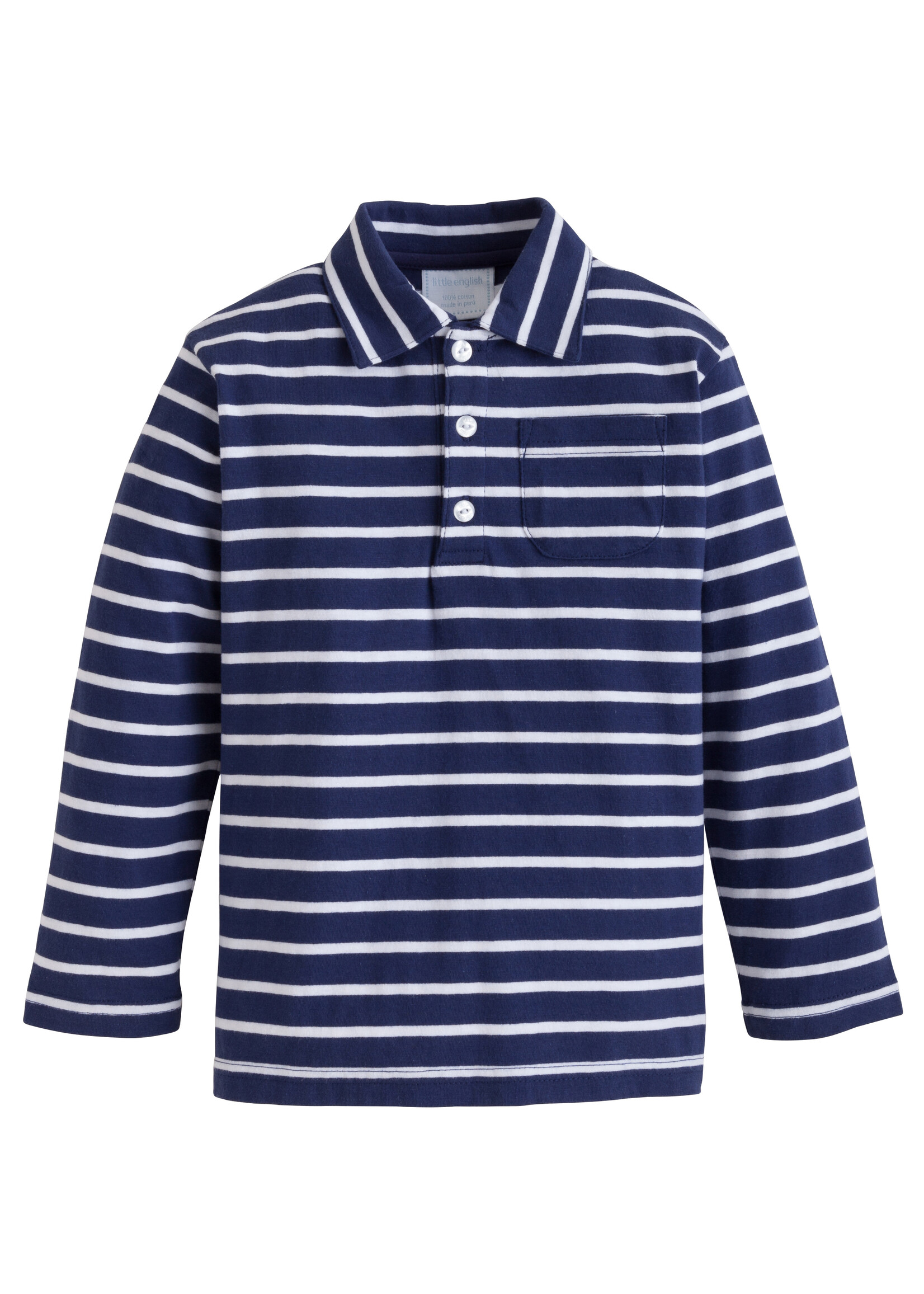 Little English Long Sleeve Striped Polo