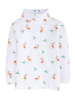 Little English Reindeer Printed Turtleneck