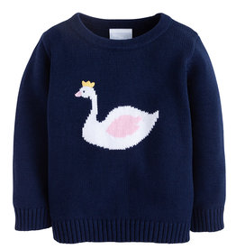 Little English Swan Intarsia Sweater