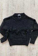 Mayoral Button Sleeve Braided Sweater