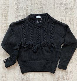 Mayoral Button Sleeve Braided Sweater