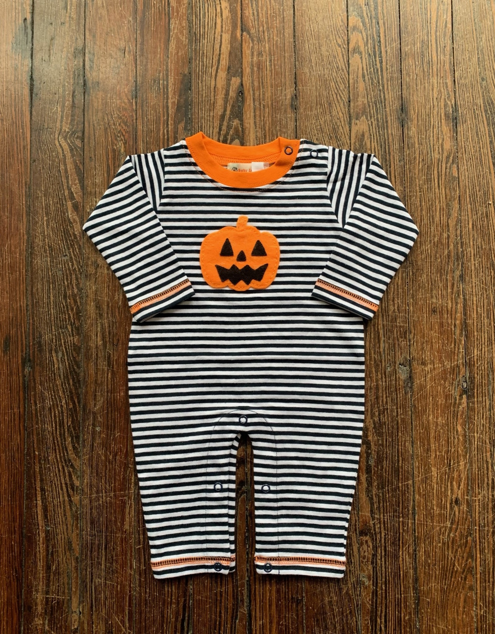 Luigi Kids L/S Jersey Jack-O-Lantern Romper