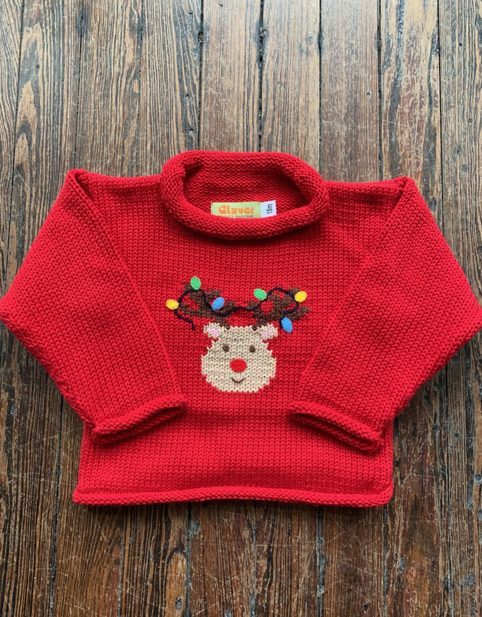 Luigi Kids Roll Neck Rudolph Sweater