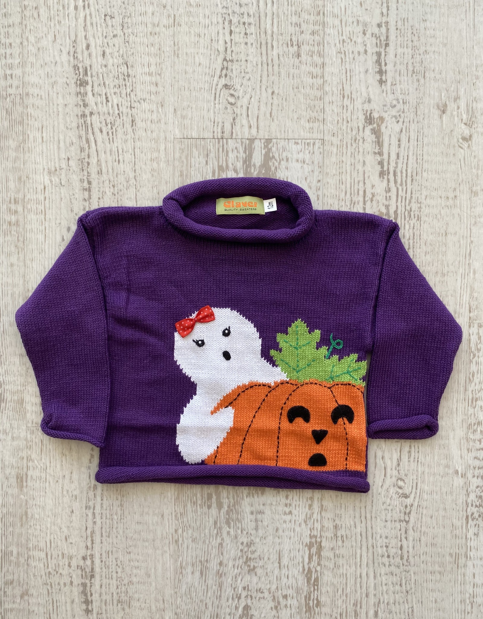 Luigi Kids Roll Neck Friendly Ghost Sweater