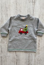 Luigi Kids Christmas Tree Truck Fleece Sweatshirt