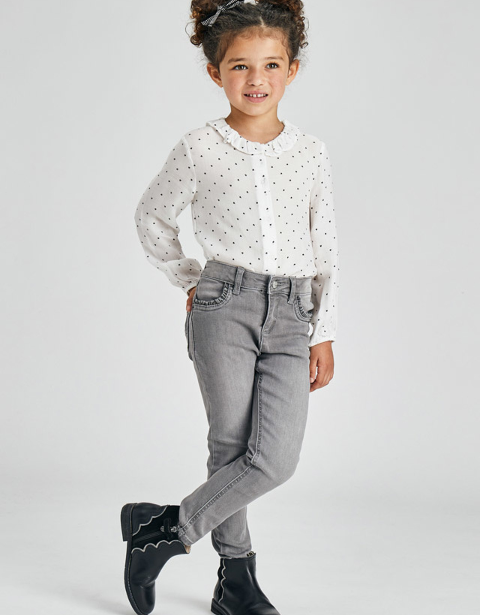 Mayoral Ruffle Pocket Skinny Pant