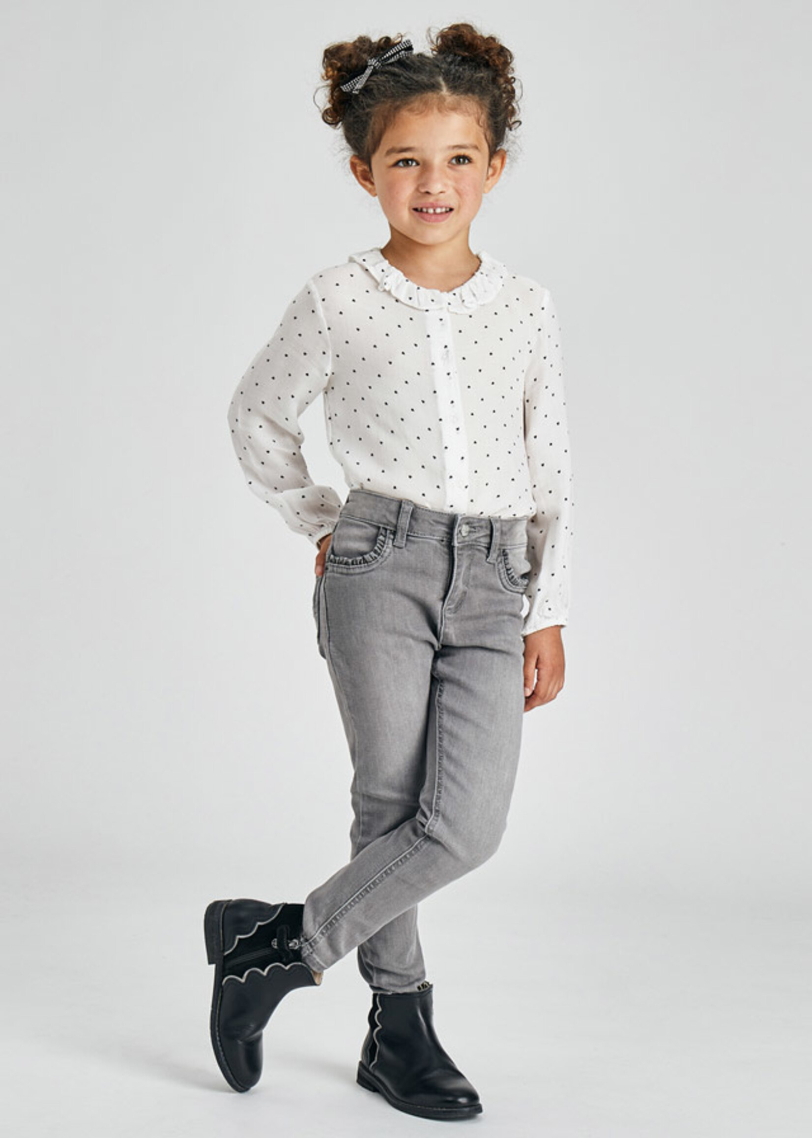 Mayoral Ruffle Pocket Skinny Pant