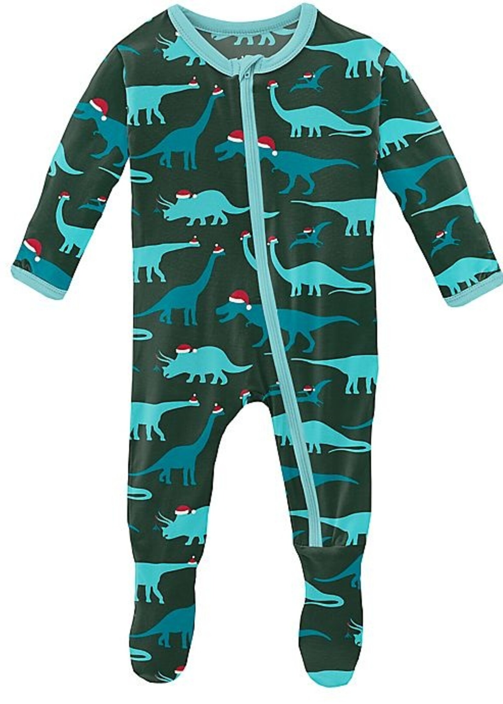 KicKee Pants Print Footie with Zipper