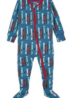 KicKee Pants Print Footie with Zipper