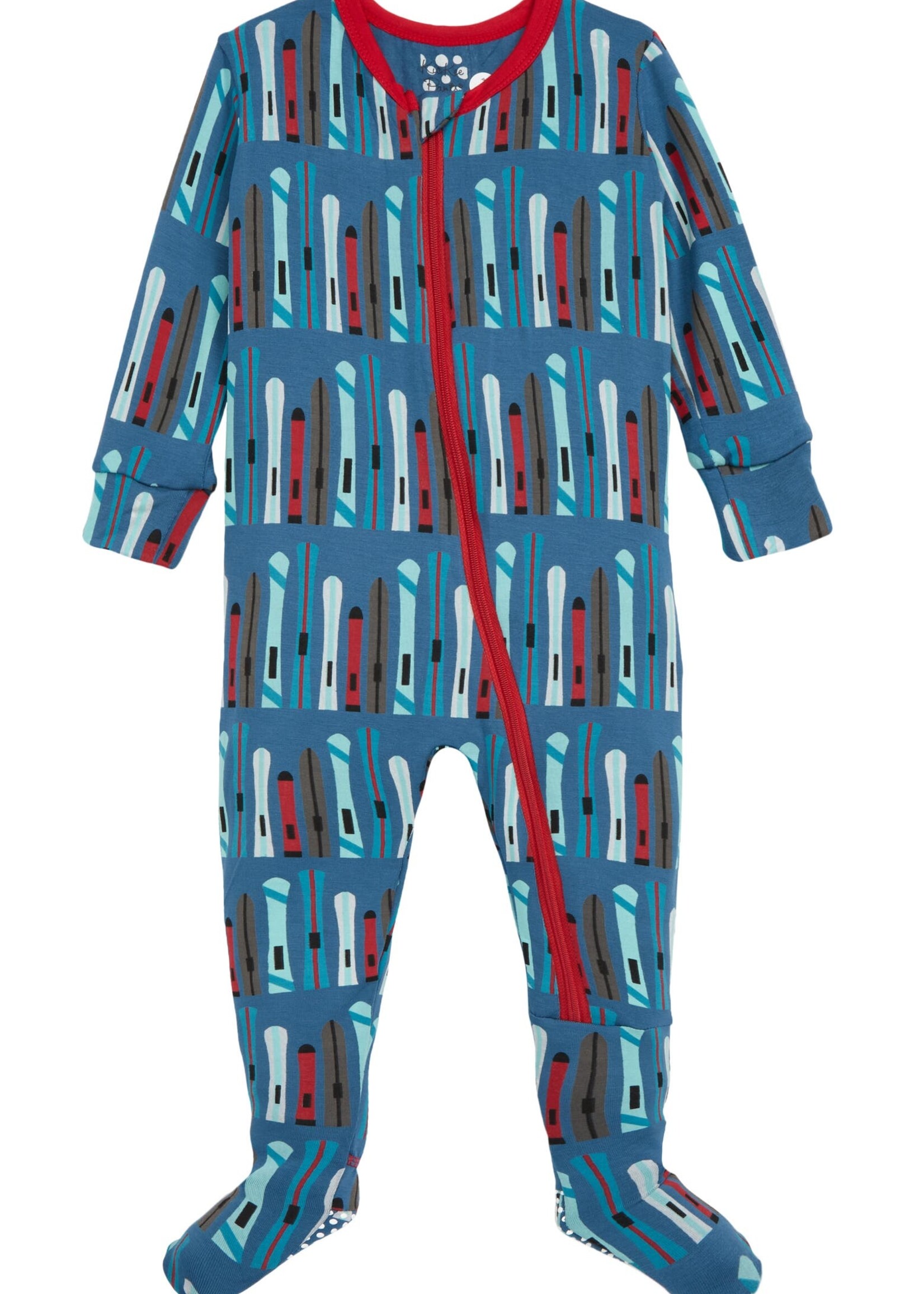 KicKee Pants Print Footie with Zipper