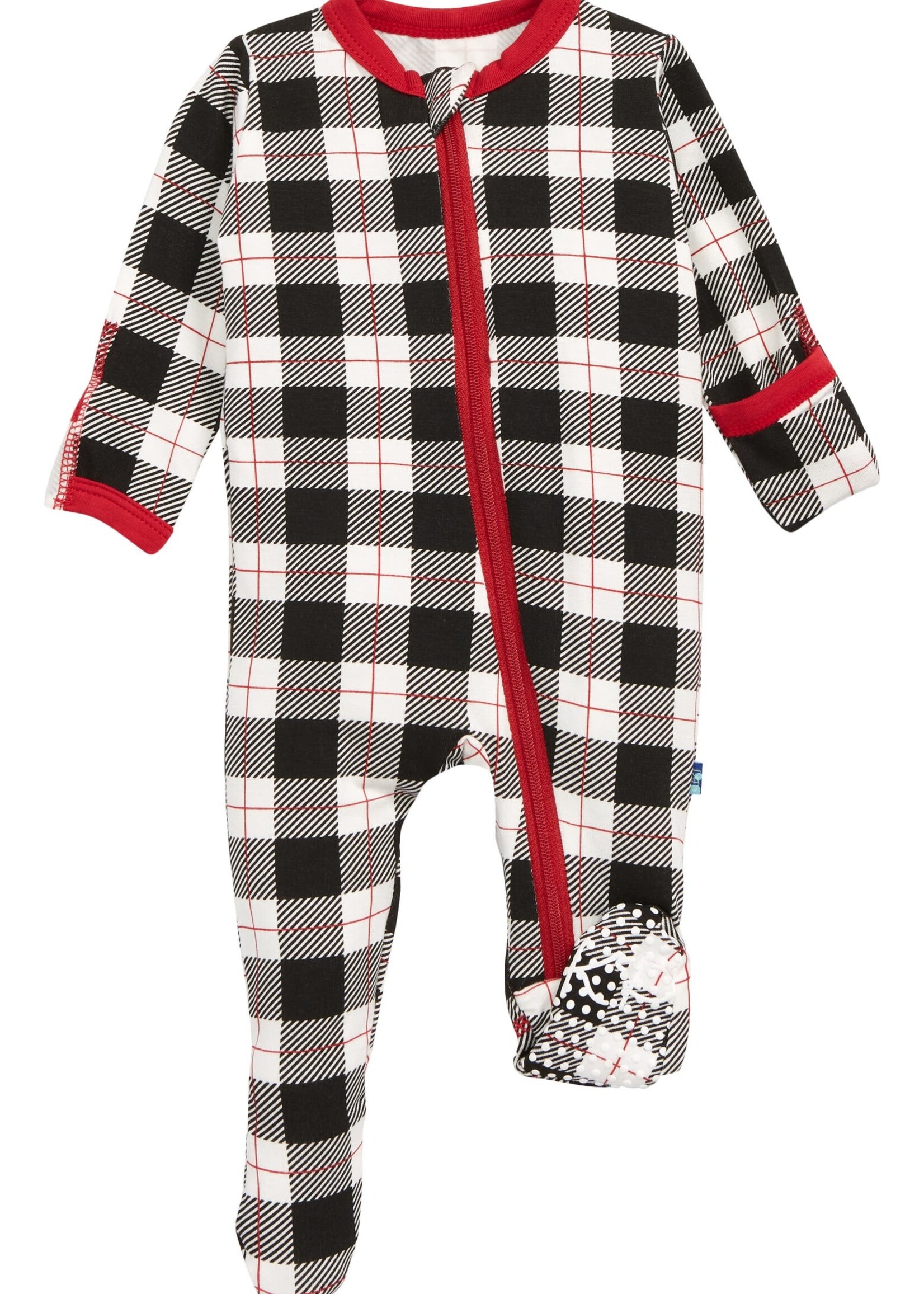 KicKee Pants Print Footie with Zipper