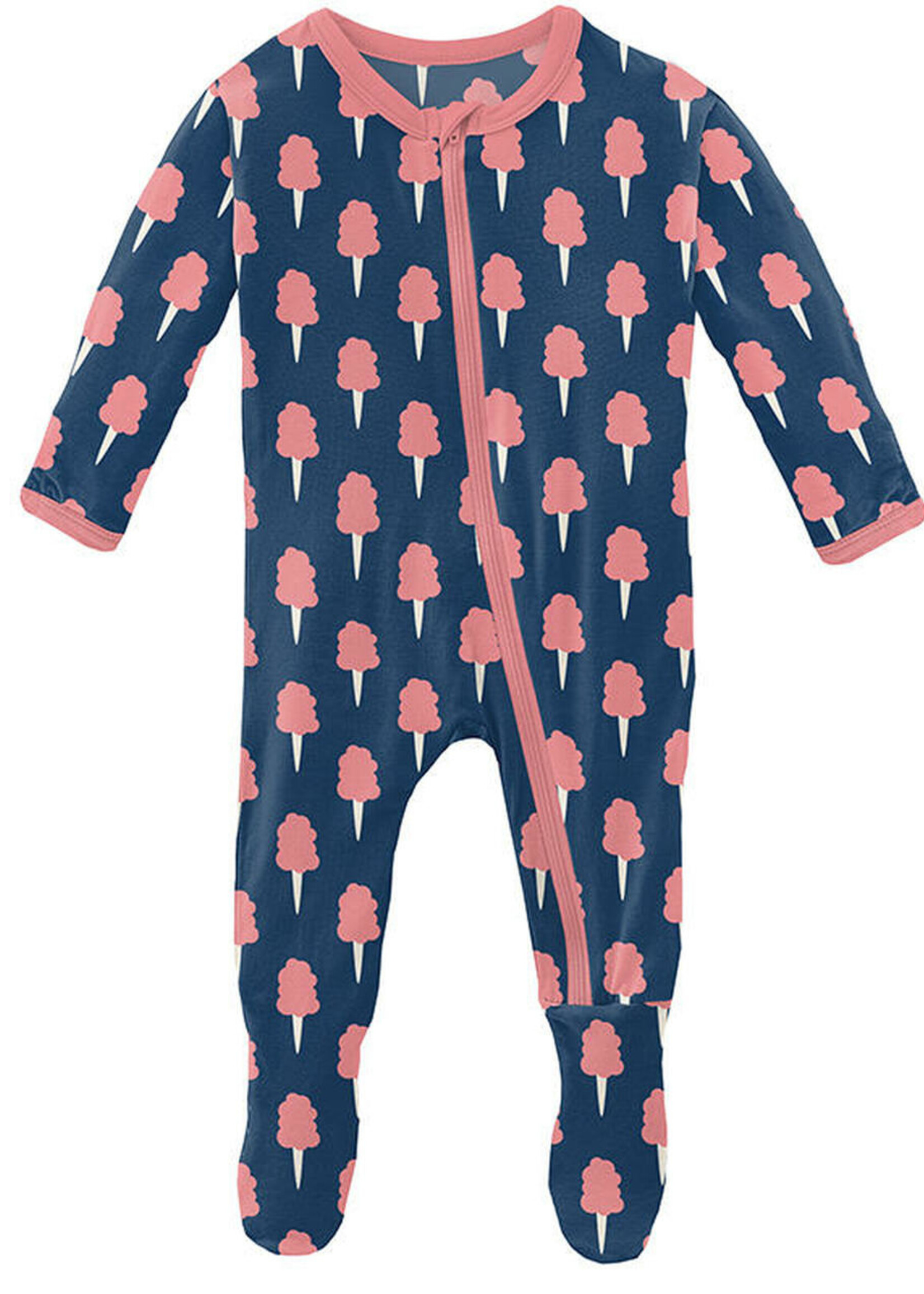 KicKee Pants Print Footie with Zipper