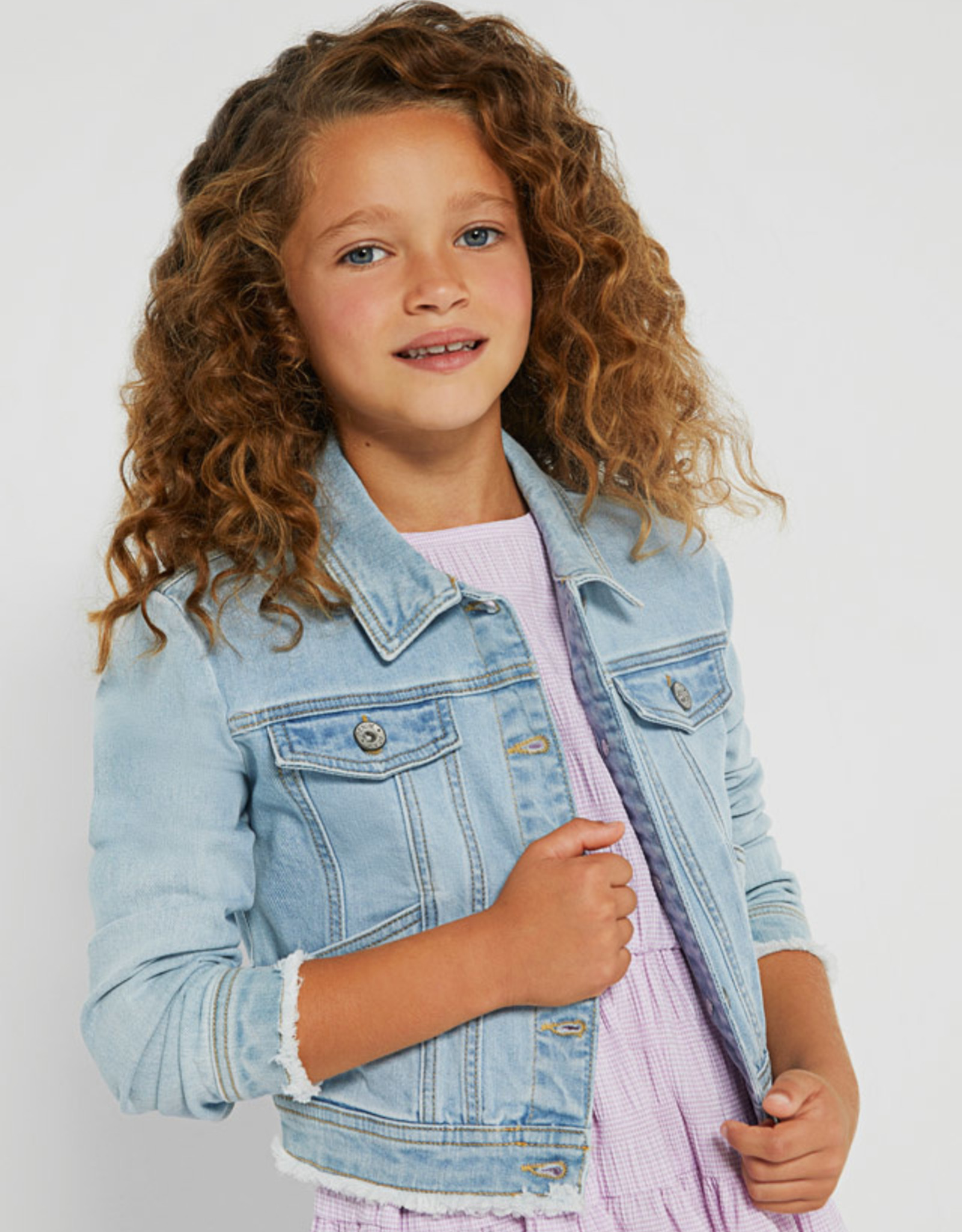 Toddler Girls' Embroidered Denim Jacket