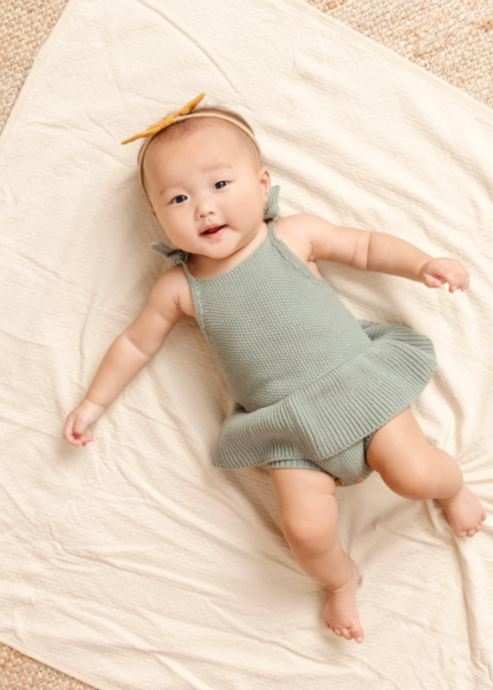 Quincy Mae Knit Ruffle Romper