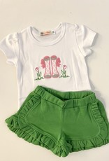 Luigi Kids Round Ruffle Trim Shorts