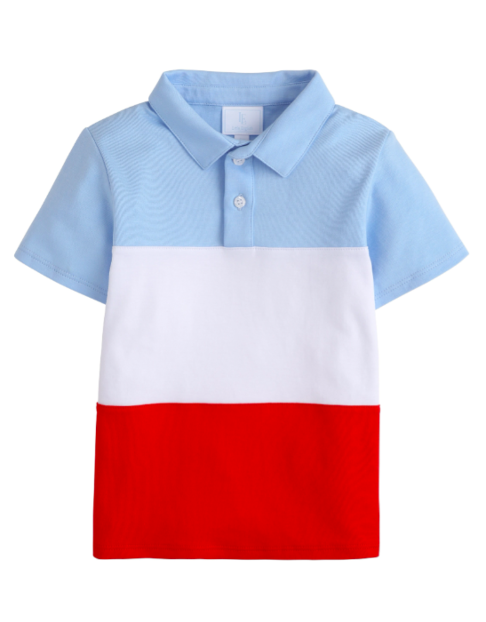 Little English Color Block Short Sleeve Polo