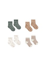 Quincy Mae Printed Socks, Set of 4