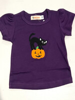Luigi Kids Black Cat on Jack-O-Lantern T-Shirt