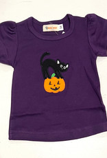 Luigi Kids Black Cat on Jack-O-Lantern T-Shirt
