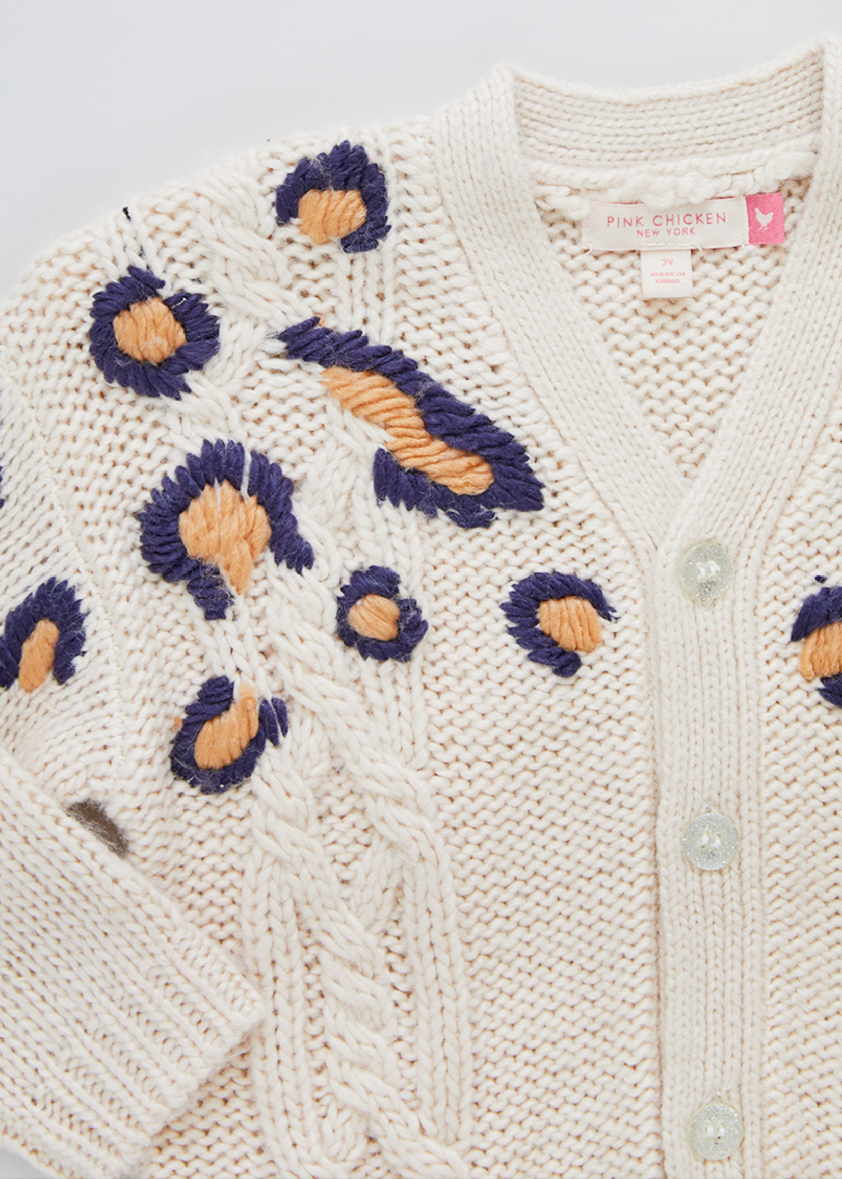 Pink Chicken Girls Grandpa Sweater