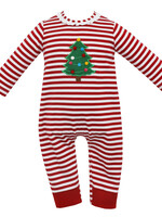 Claire and Charlie X'MAS TREE - Girl's Long Romper - L/S