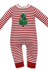 Claire and Charlie X'MAS TREE - Girl's Long Romper - L/S