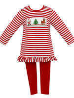 Anavini SANTA CLAUS - GIRL'S TUNIC SET - L/S