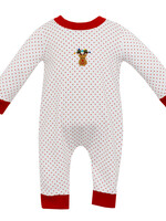 Petit Bebe REINDEER FACE - BOY'S LONG ROMPER