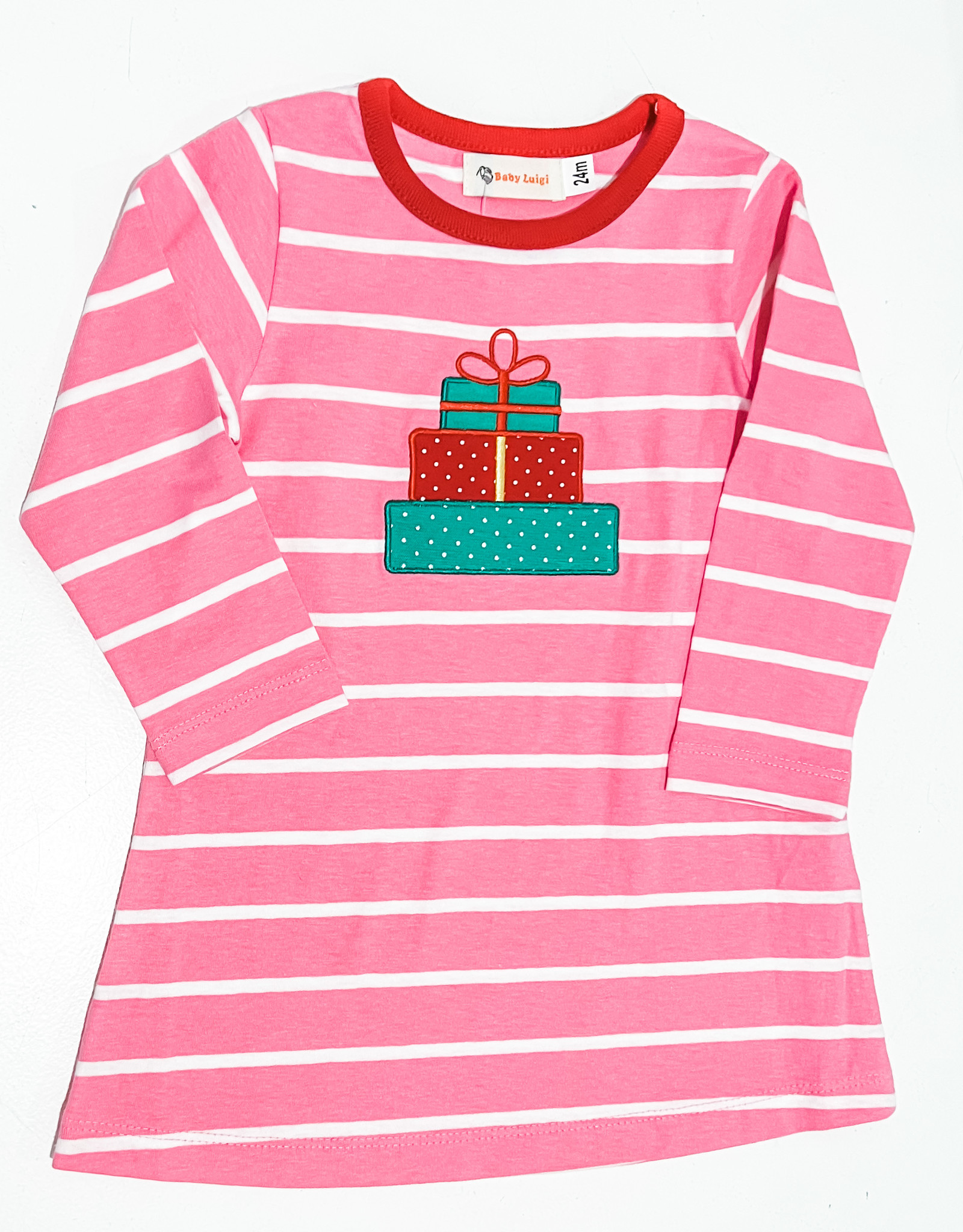 Luigi Kids Three X-mas Gifts  L/S Dress