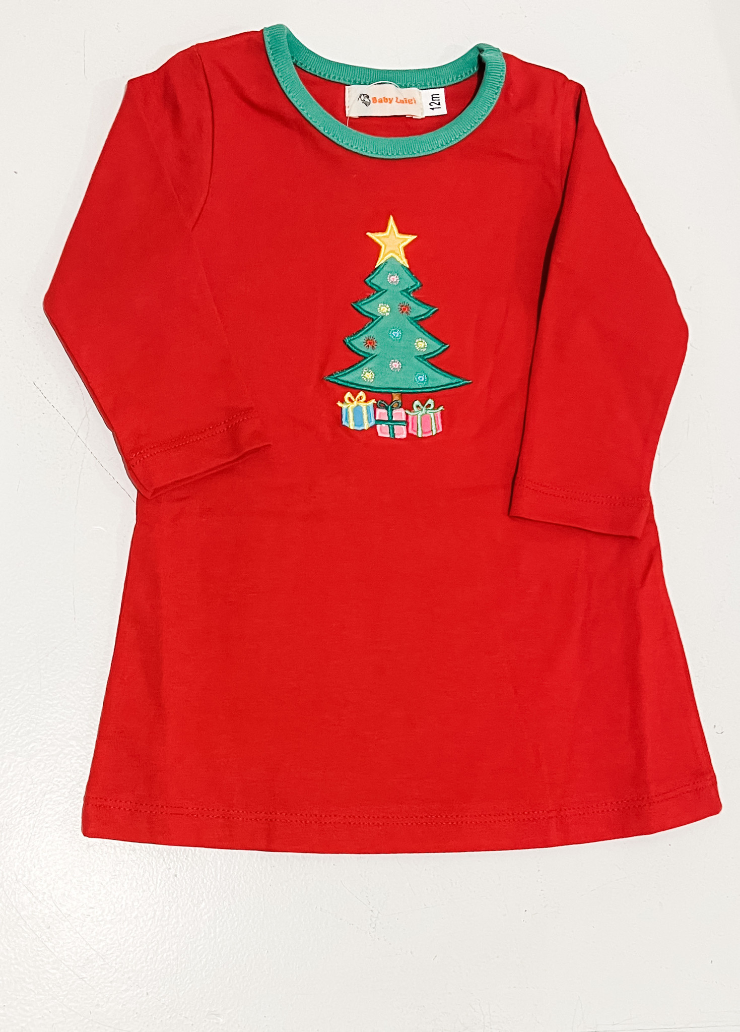 Luigi Kids Christmas Tree L/S Dress