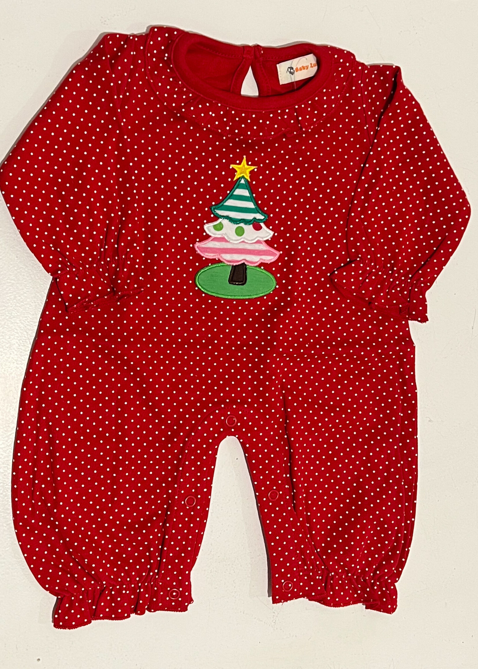 Luigi Kids X-mas Tree Romper Ruffle
