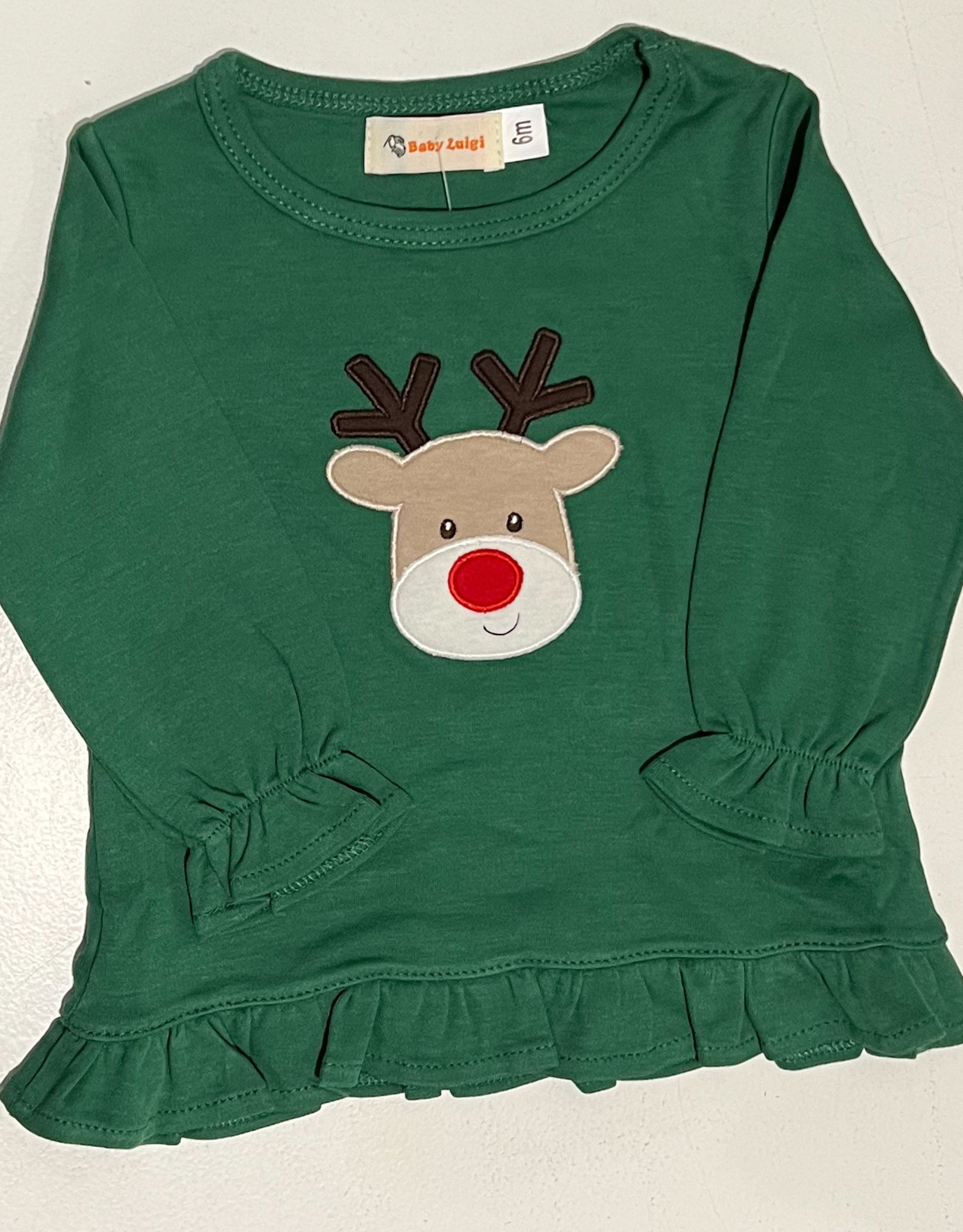 Luigi Kids L/S Swing Top Rudolph