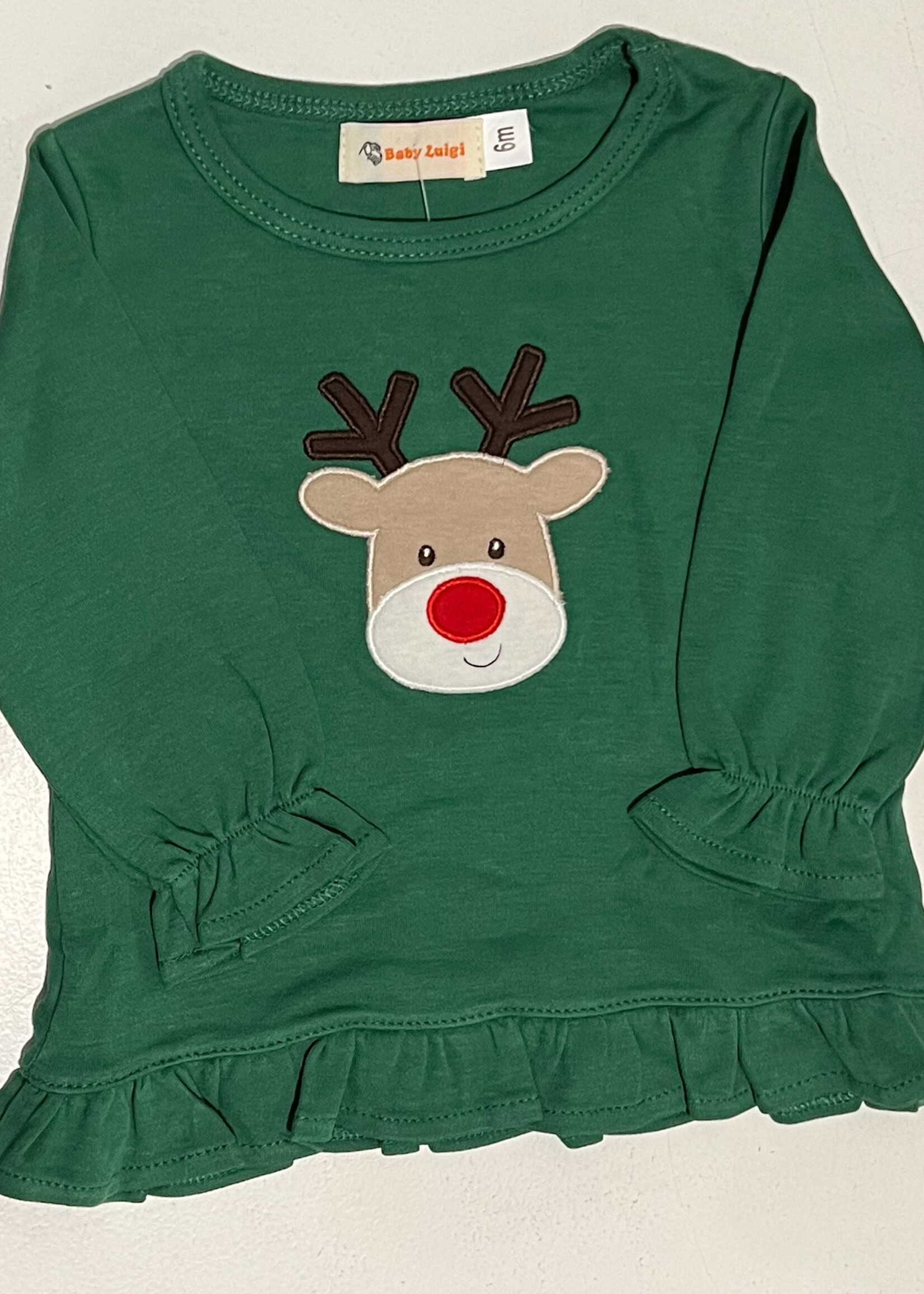 Luigi Kids L/S Swing Top Rudolph