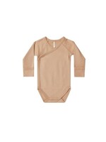 Quincy Mae SIDE SNAP BODYSUIT | APRICOT