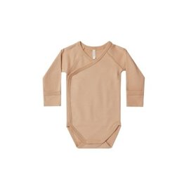 Quincy Mae SIDE SNAP BODYSUIT | APRICOT