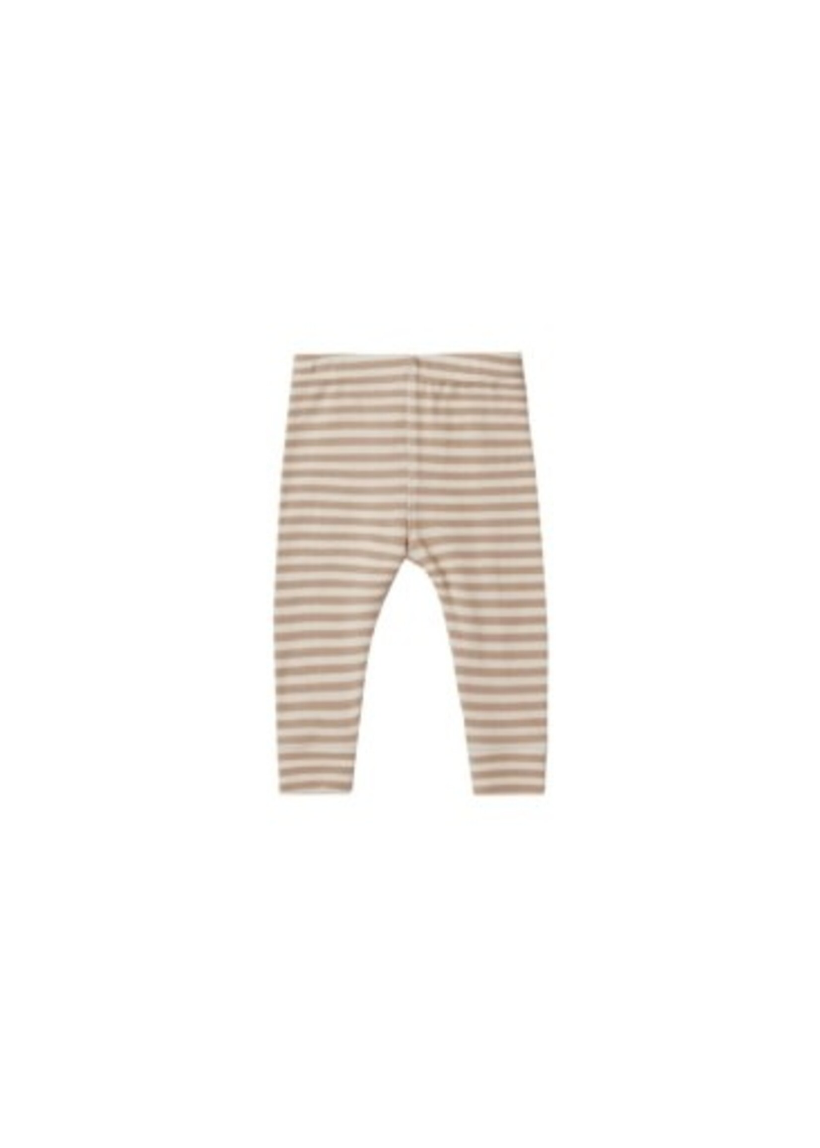 Quincy Mae RIBBED LEGGING | LATTE STRIPE
