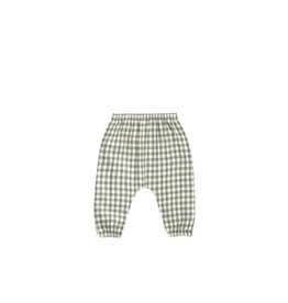 Quincy Mae WOVEN PANT | SEA GREEN GINGHAM